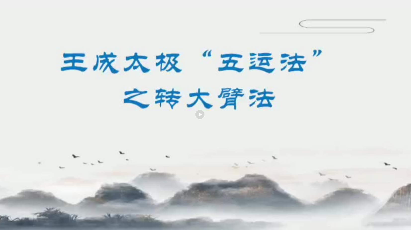 王成太极“五运法”之-转大臂法