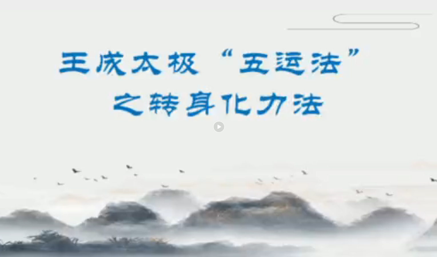 王成太极“五运法”第三式-转身化力法
